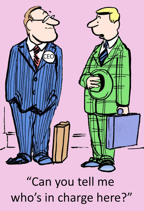'Can you tell me who's in charge here?'
