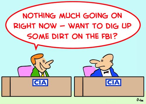 CIA, 'Nothing much going on right now -- want to dig up some dirt on the FBI?'
