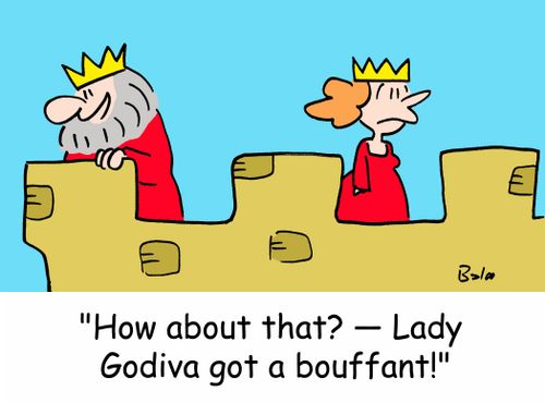 'How about that? -- Lady Godiva got a bouffant!'