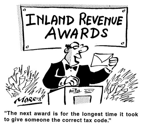 Inland Revenue Awards - The next award is for the longest time it took to give someone the correct tax code.
