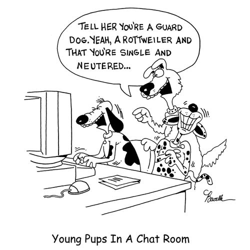 Young Pups In A Chat Room.