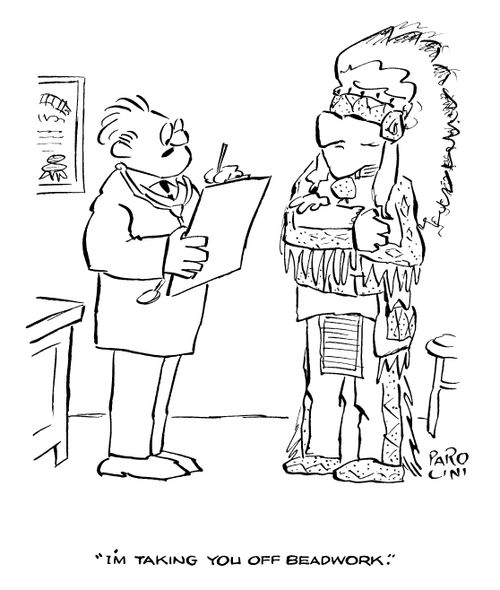'I'm taking you off beadwork.'