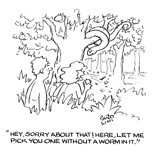 'Hey, sorry about that! Here, let me pick you one without a worm in it.'