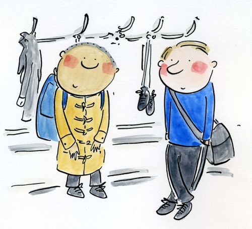 Boys in the cloakroom.