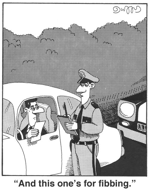 'And this one's for fibbing.'