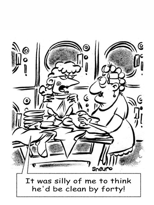 It was silly of me to think he'd be clean by forty!