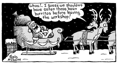 'Whoa! I guess we shouldn't have eaten those bean burritos before leaving the workshop!'