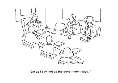 'Do as I say, not as the government says.'
