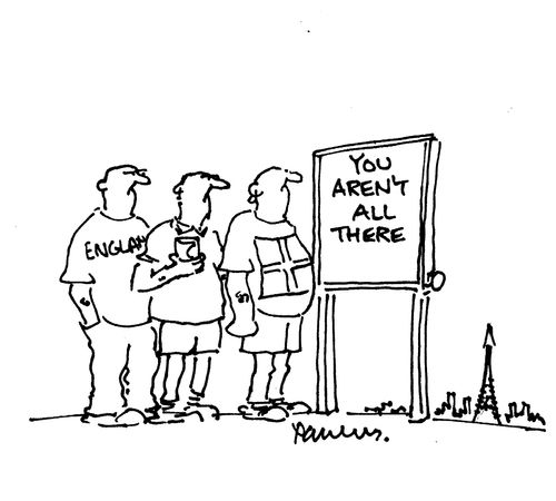 England football fans....'You aren't all there.'