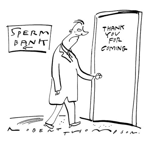 Sperm bank 'Thank you for coming'