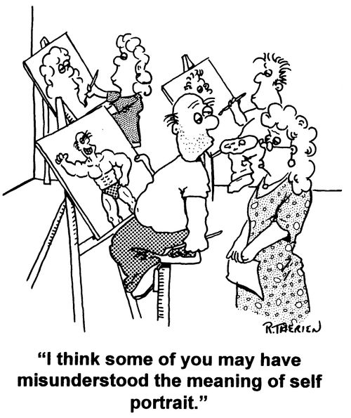 "I think some of you may have misunderstood the meaning of self portrait."