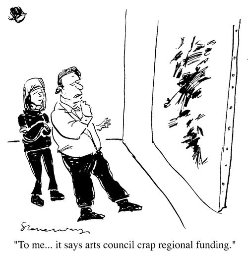 "To me..It says Art Council crap regional funding"