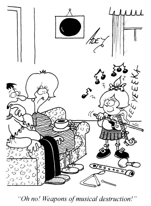 'Oh no! Weapons of musical destruction!'