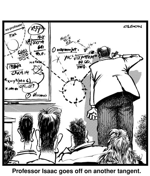 Professor Isaac goes off on another tangent.