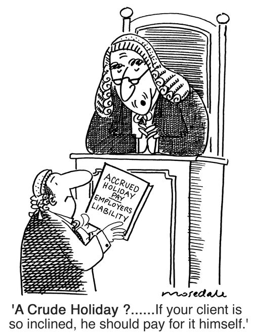 A crude holiday ?...If your client is so inclined, he should pay for it himself.