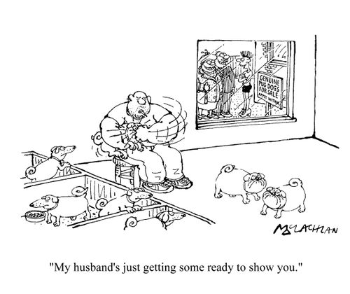 'My husband's just getting some ready to show you.'