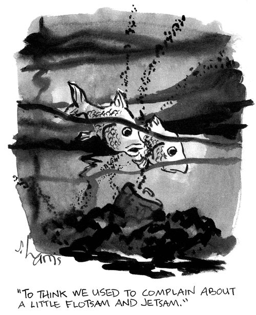 'To think we used to complain about a little flotsam and jetsam.'