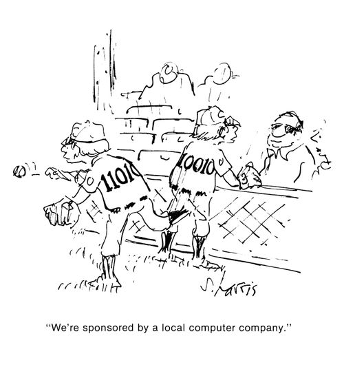 'We're sponsored by a local computer company.'
