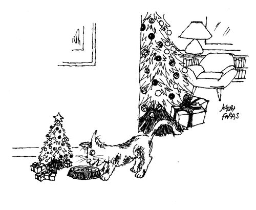 A christmas tree for the cat