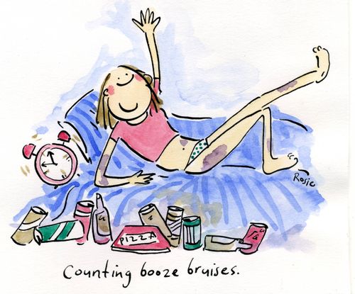 Counting Booze bruises
