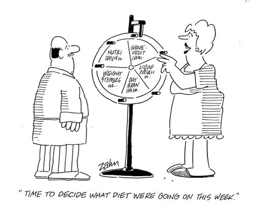 'Time to decide what diet we're going on this week.'