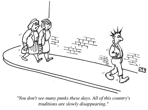 'You don't see many punks these days. All of this country's traditions are slowly disappearing.'