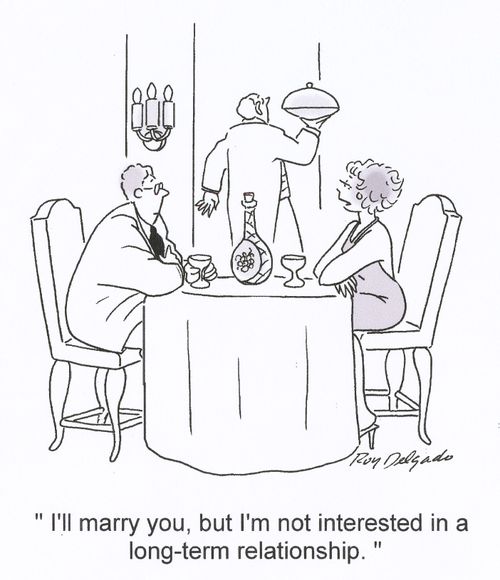 'I'll marry you, but I'm not interested in a long-term relationship.'