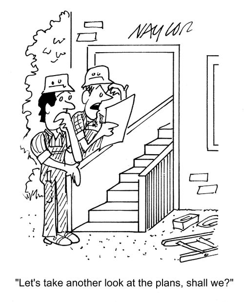 'Let's take another look at the plans, shall we?'