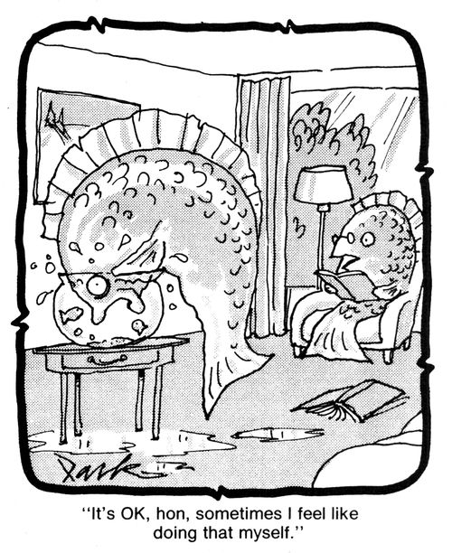 'It's ok, hon, sometimes I feel like doing that myself.'