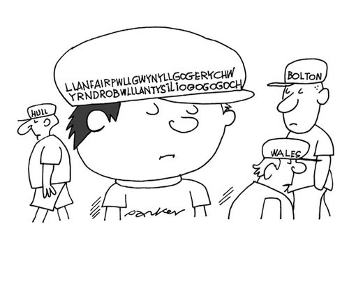 Baseball cap-very long Welsh name.