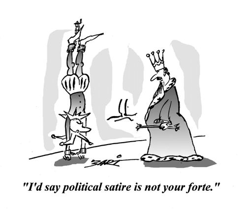 'I'd say political satire is not your forte.'