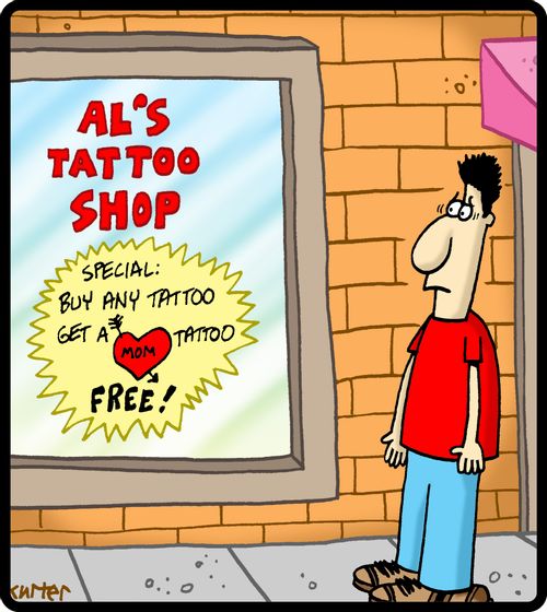 Special: Buy any tattoo get a MOM tattoo free!
