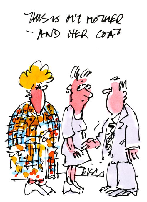 'This is my mother and her coat.'