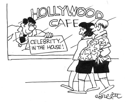 Hollywood cafe: celebrity in the house!