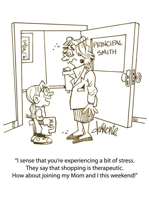 'I sense that you're experiencing a bit stress. They say that shopping is therapeutic. How about joining my Mom and I this weekend!'