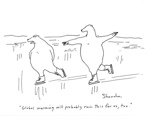 'Global warming will probably ruin this for us, too.'