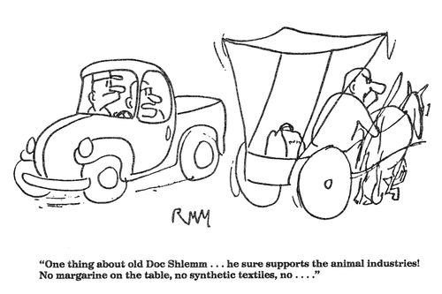 'One thing about old Doc Shemm...he sure supports the animal industries!...