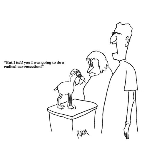 'But I told you I was going to do a radical ear resection!'