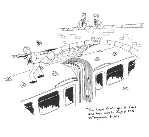 'You know Jim's got to find another way to avoid the outrageous fares.'