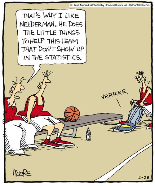 'That's why I like Neederman. He does the little things to help his team that don't show up in the statistics.'