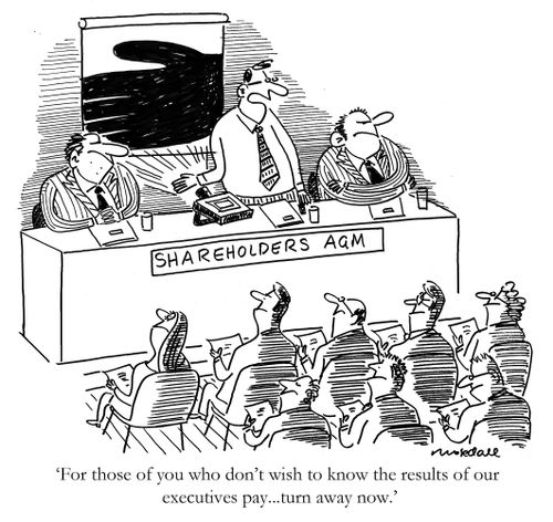 'For those of you who don't wish to know the results of our executives pay...turn away now.'