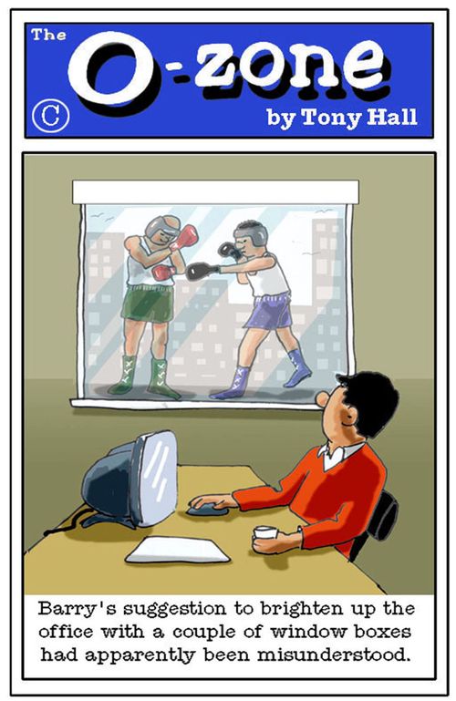 Barry's suggestion to brighten up the office with a couple of window boxes had apparently been misunderstood.