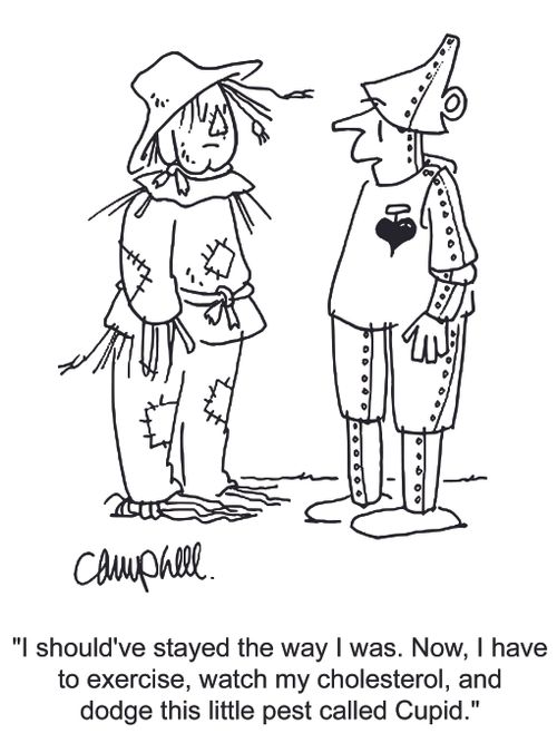 'I should've stayed the way I was. Now, I have to exercise, watch my cholesterol, and dodge this little pest called Cupid.'