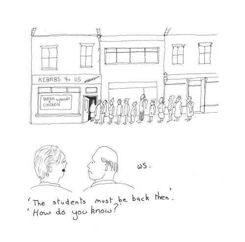 'The students must be back then.'