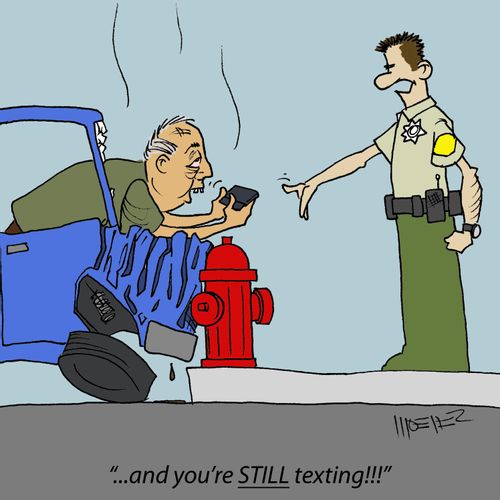 '...and you're STILL texting!!!'