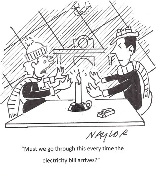 'Must we go through this every time the electricity bill arrives?'