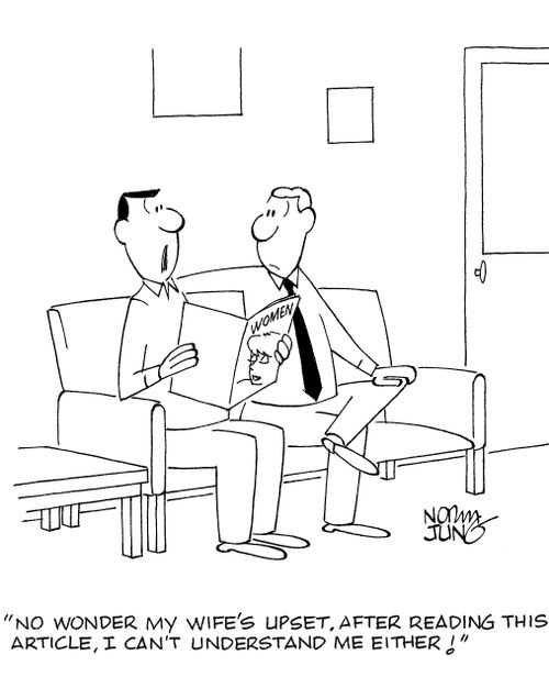 'No wonder my wife's upset. After reading this article, I can't understand me either!'