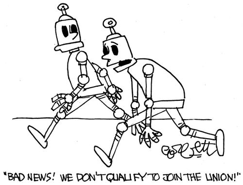 'Bad news! We don't qualify to join the union!'