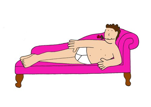 Valentine man in underpants.