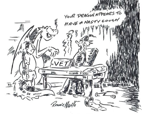 'Your dragon appears to have a nasty cough.'
